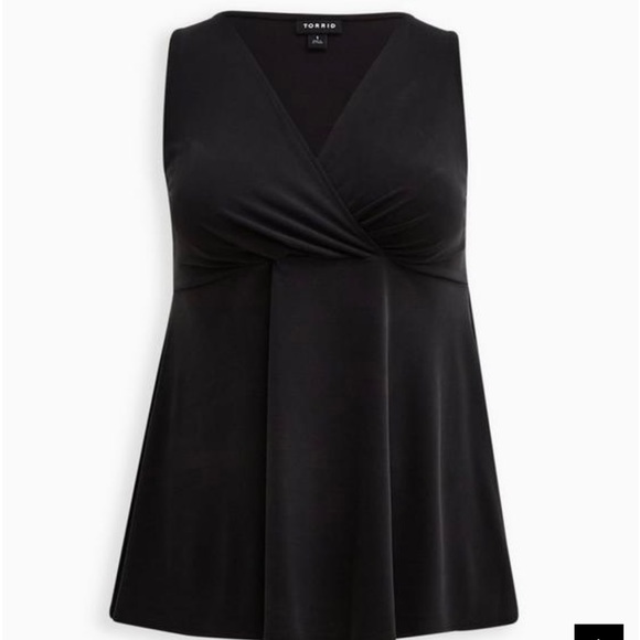 Torrid Surplice Tank - Cupro Black SZ 2X NWT - Picture 2 of 9